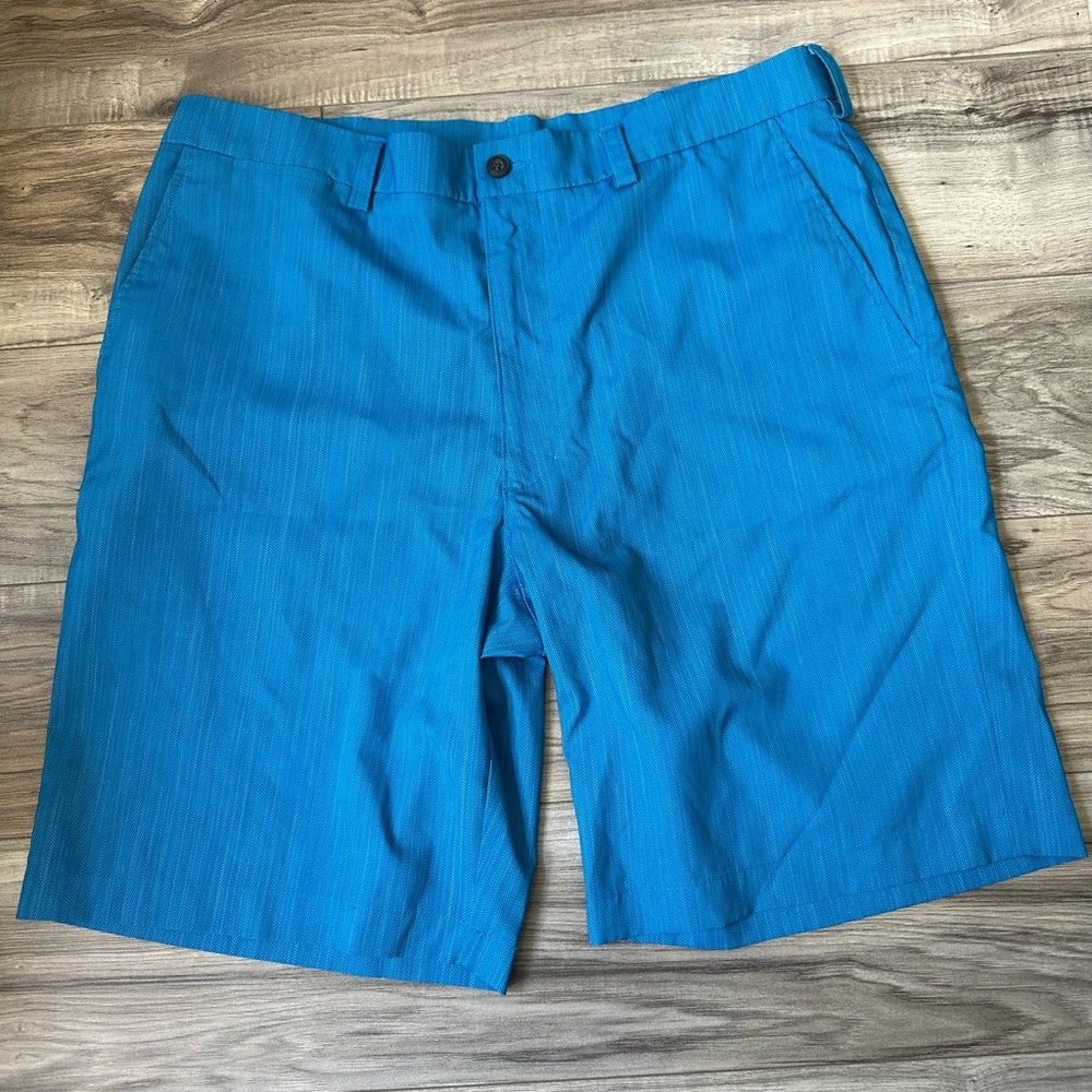 PGA Tour Men's Blue Athletic Golf Shorts Flat Front Pockets Size 36
